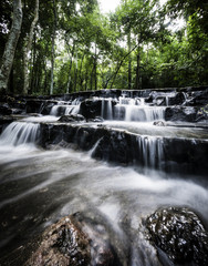 A beautiful waterfall shot with a slow exposure