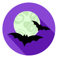 Obraz na płótnie Canvas Halloween Bats Icon Indicates Sign Scary And Horror