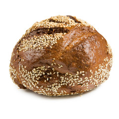 isolated image of round bread close-up