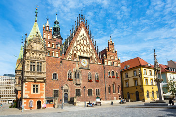 Fototapeta na wymiar Wroclaw City Hall Old town in Poland