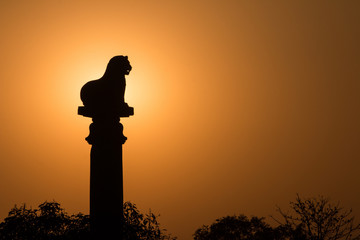 sunset Ashoka pillar at Kutagarasala