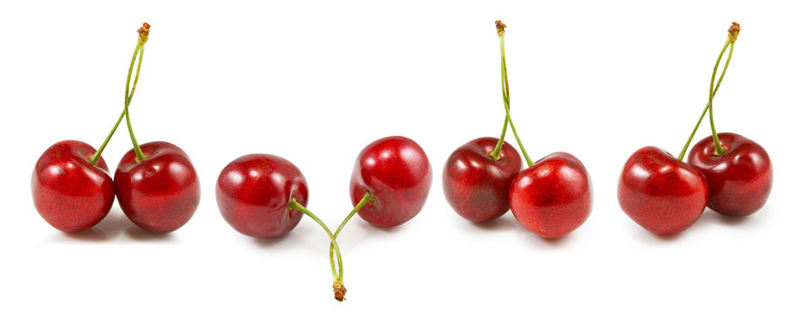 Isolated image of  cherries close up
