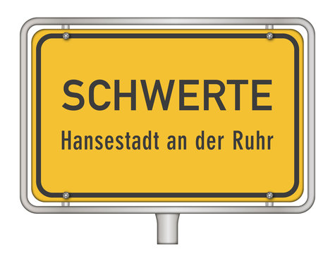 Ortsschild: Schwerte
Hansestadt an der Ruhr