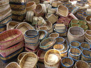 Cesti di vimini in vendita, Burkina Faso, 2014