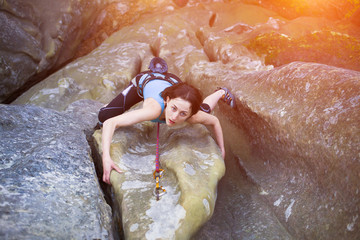 Girl mountain climber.