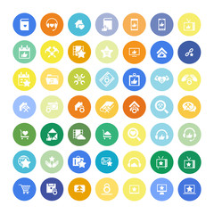 Set of 49 Universal Icons. Business, internet, web design.