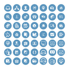 Set of 49 Universal Icons. Business, internet, web design.