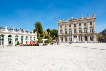 Fototapeta na wymiar Nancy Stanislas square, Neptune fountain, Lorraine, France