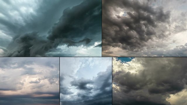 Supercell Storm Time Lapse multiscreen