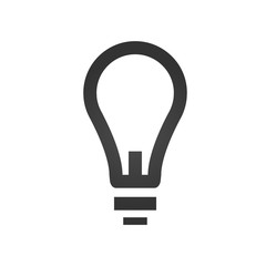 Lamp icon. Simple flat logo of lamp on white background. Vector illustration.