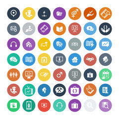 Set of 49 Universal Icons. Business, internet, web design.