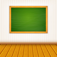 Vector background with blackboard on wall