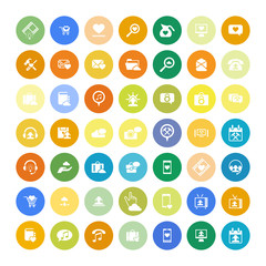 Set of 49 Universal Icons. Business, internet, web design.