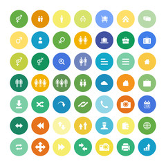 Set of 49 Universal Icons. Business, internet, web design.