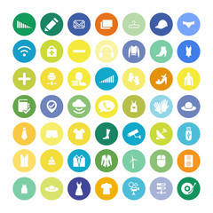 Set of 49 Universal Icons. Business, internet, web design.