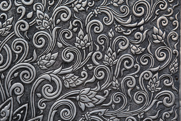silver wall ,Thai traditional