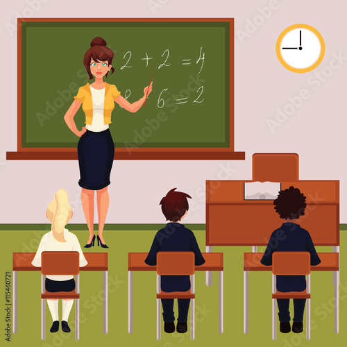 classroom with chalkboard
