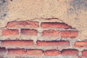 Old red grunge brick wall