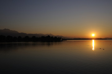 Naklejka premium Abend am Chiemsee