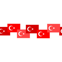 Imaginative design of Turkey seamless flags