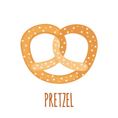 Pretzel icon on white background