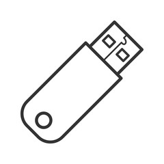 USB device icon. Line style