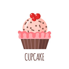 Cute cupcake icon