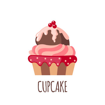 Cute cupcake icon