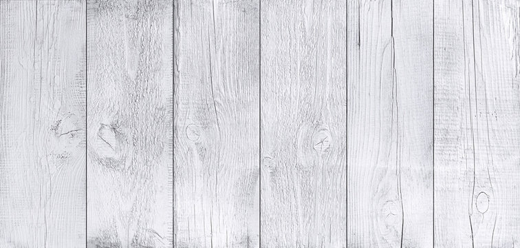 White wooden planks. Oak texture.
