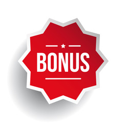 Bonus sticker red star label