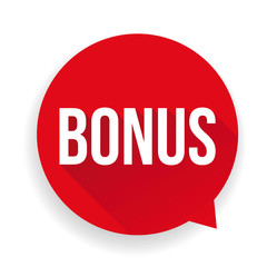 Bonus sticker red speech bubble