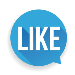 Blue Button Like Vector