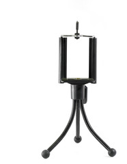 Mini tripod / Mini tripod with holder on white background.