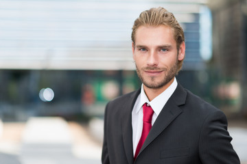 Fototapeta premium Handsome businessman portrait