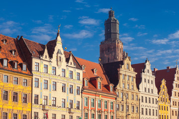 Tenements on market square. Wroclaw, Poland.