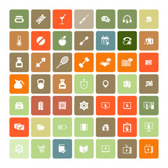 Set of 49 Universal Icons. Business, internet, web design.