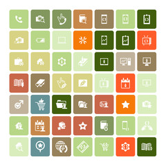 Set of 49 Universal Icons. Business, internet, web design.