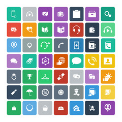 Set of 49 Universal Icons. Business, internet, web design.
