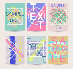 Graphic design backgrounds. Creative universal cards