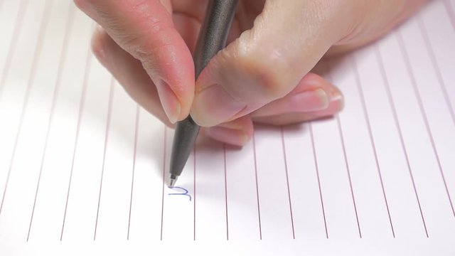Romantic letter written with pen shallow DOF 1920X1080 FullHD video - Love leter writen by hand 1080p HD footage