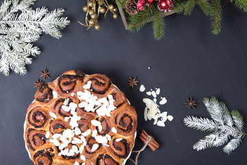 Christmas meal - pie with poppy seed and cinnamon