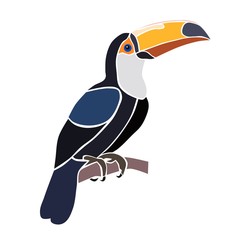 Toucan bird, isolated vector © JazzaInDigi