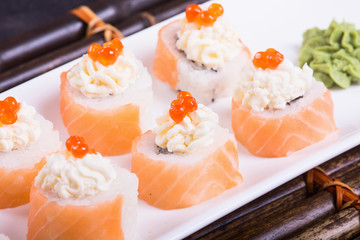 Traditional fresh japanese sushi