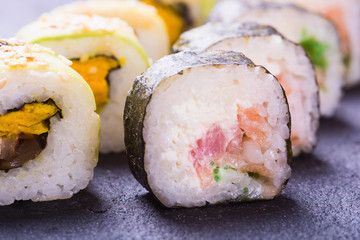 Traditional fresh japanese sushi