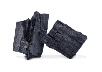 charcoal isolated on white background