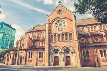 The Notre-Dame Saigon Basilica in Ho Chi Minh City, Vietnam, Sou
