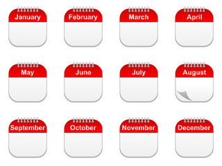 august with 12 month calendar