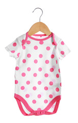 Baby body clothes, isolated on white