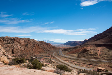 Views near entrance to Arches National Park, Utah