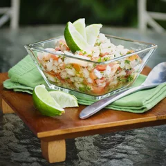 Poster Ceviche in Mexicaanse stijl © camrocker